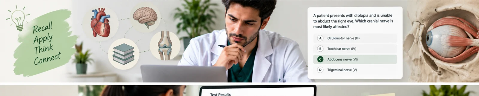 Active recall and clinical application during healthcare MCQ revision