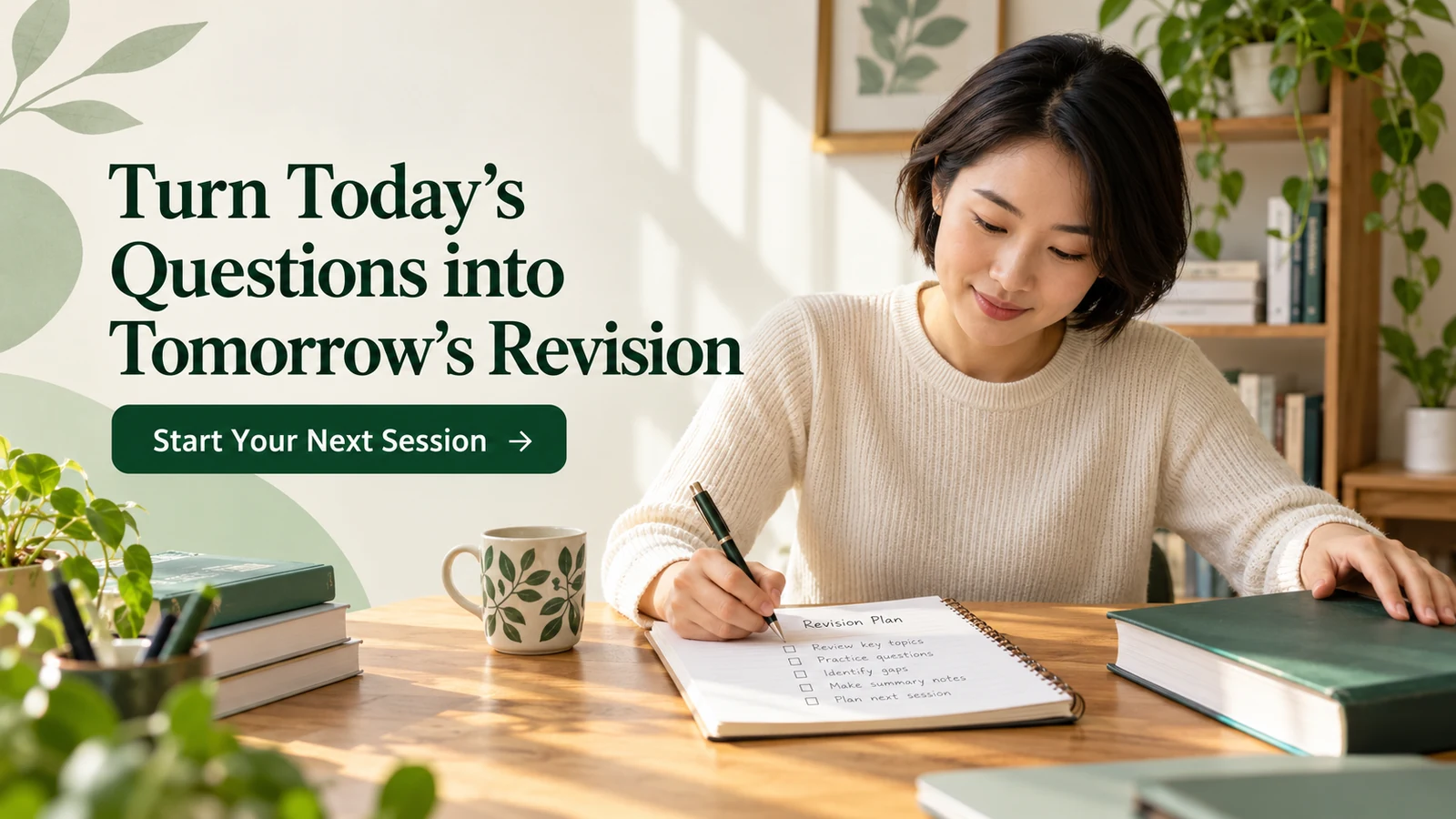 Healthcare learner turning MCQ review notes into a revision plan